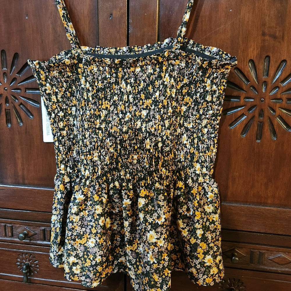 Womens Floral Boho Tank Top M